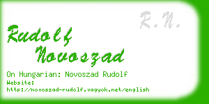 rudolf novoszad business card